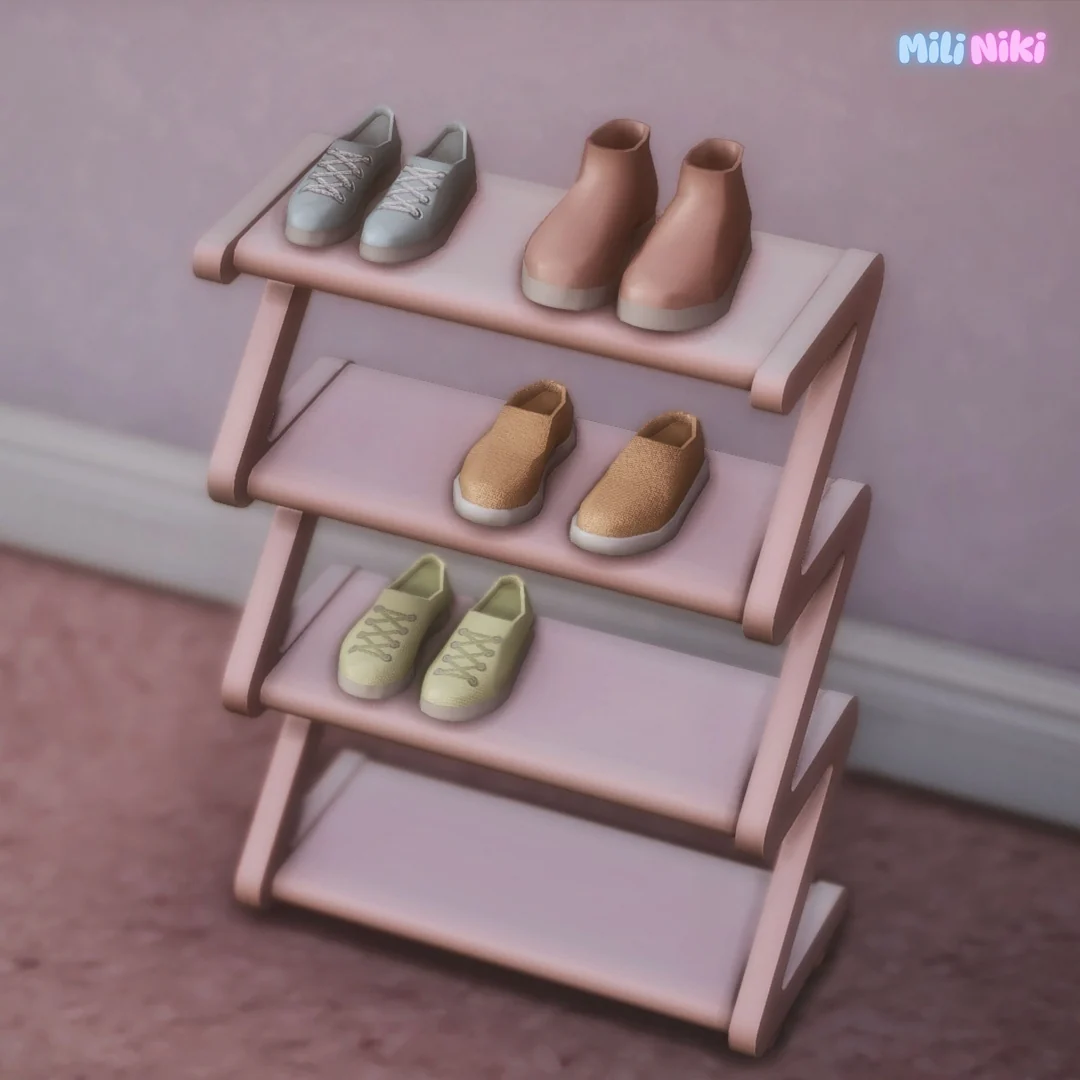 Shoes Rack by MiliNiki — Sims 4 custom content