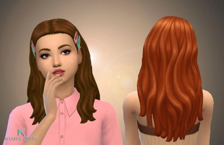 New Sims Hair: Free Waves Clips, 18 Colors, Base Game Compatible