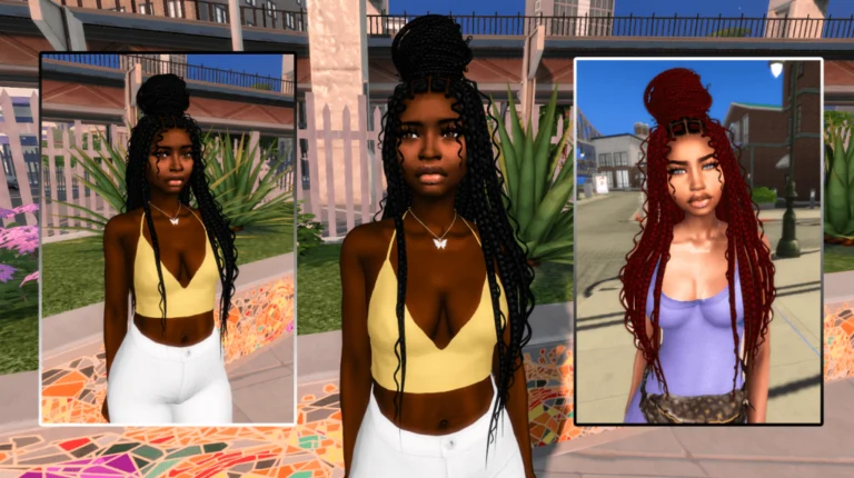 sims 4 ebonix hair Teigan Braids