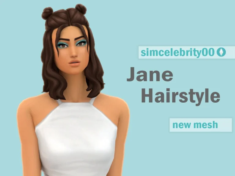 Jane's Hairstyle Pack: Free Maxis Match, Teen-Elder, 16 Swatches, BGC, Hat-Compatible