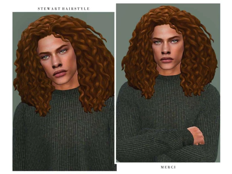 Stewart Hairstyle: 24 EA Colors, Male Teen-Elder, Base Game, Hat-Friendly, Maxis Match