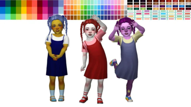 Hyemi Hair & Layered Dress: 3+1 Palettes, Toddler Fashion by Casteru