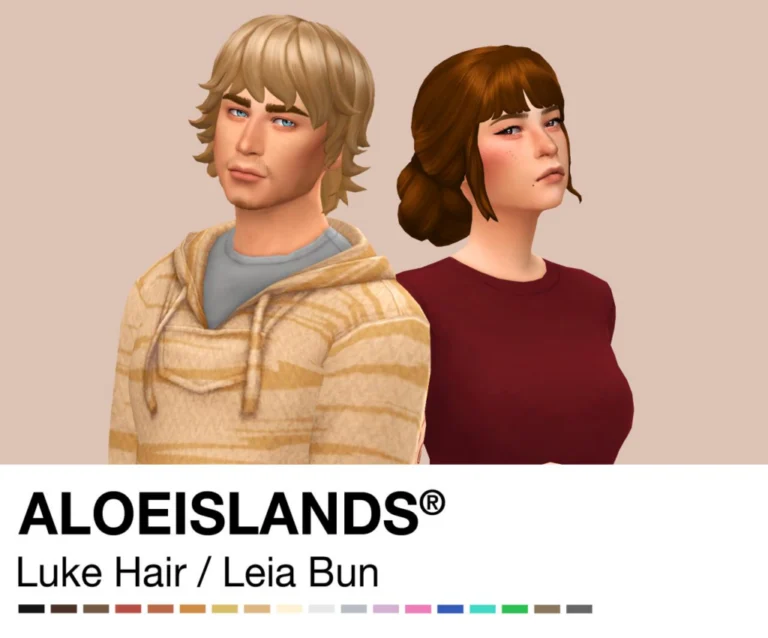 Luke-Inspired Hair and Leia Bun: 18 Swatches, BG Compatible, Hat-Friendly