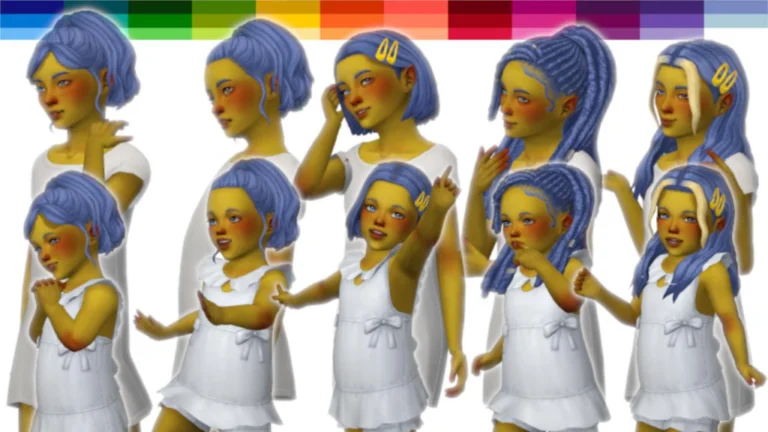 GLITTER Hair Collab: @imvikai & @greenllamas, @an0nymousghost Conversions, Candy Shoppe Recolors