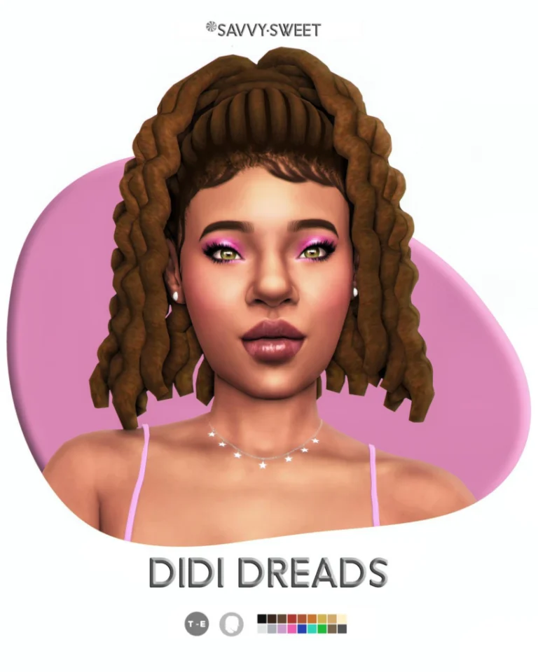 Didi DreadsThis Hair: Yvette Ombre, BGC, 18 EA Swatches, Unique Mesh