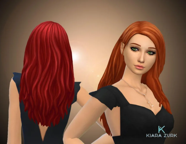 Mae Hairstyle: Free Sims Hair in 18 Colors, Base Game Compatible
