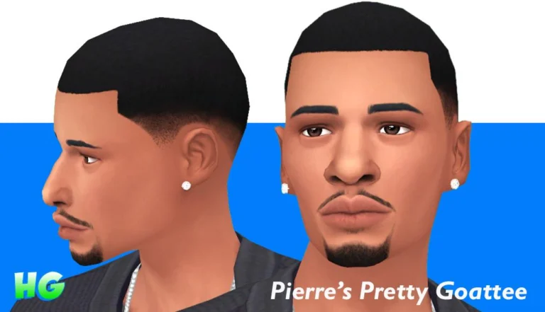 Pierre's Pretty Goatee: Maxis Match, Teen-Elder, Hand-Painted, Free Use