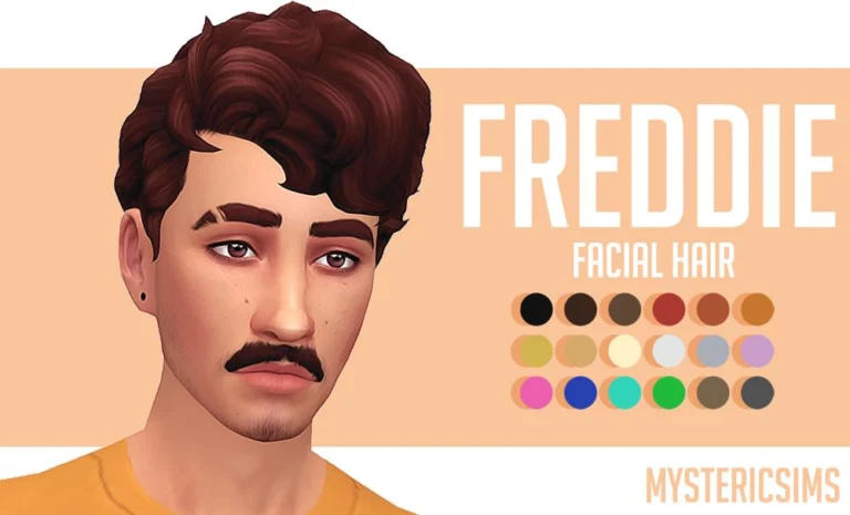 Freddie-Inspired Facial Hair for Male Frames, Teen-Elder, Custom Thumbnail