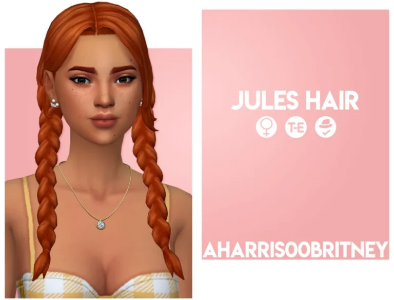 Jules-Inspired Hair: Fortnite Season, BGC, 18 EA Colors, Custom Thumbnail