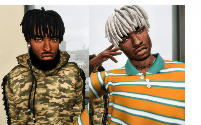 sims 4 ebonix hair L.O.C Prince