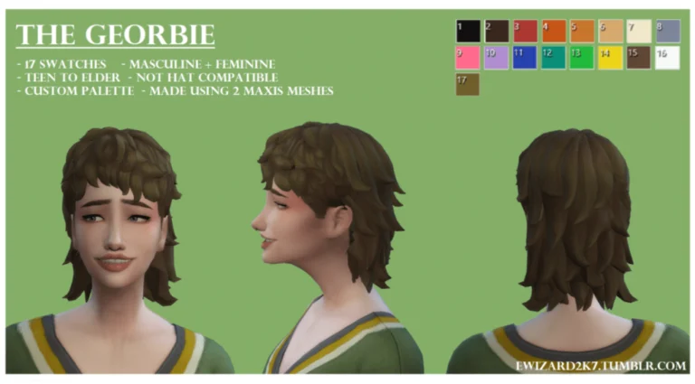 Sims 4 mullet the georbie