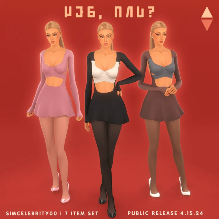 Yes, And? Set (Hairstyle, Dress, Lip Gloss, Earrings, Tights ) [MM]
