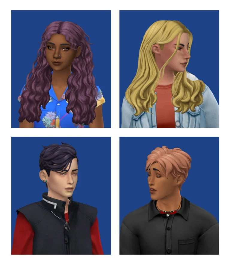 Euphoria Hair Recolors: AMPified & A Moot Point Swatches, Mesh Required