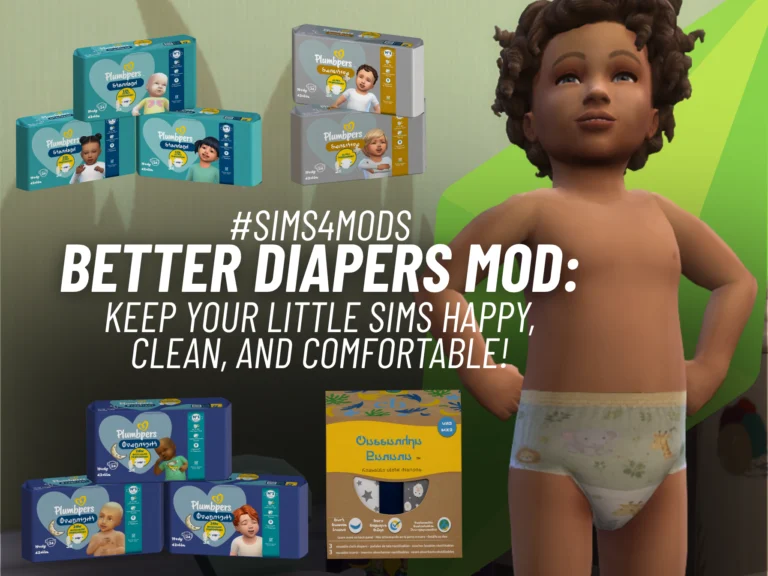 Better Diapers Mod: Incredible Baby Care Upgrade for The Sims 4 1 SnootySims BETTER DIAPERS MOD