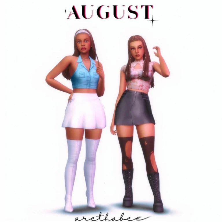 August Collection ( Hairs / Stockings / Knee High Boots / Skirt / Top ) [MM]