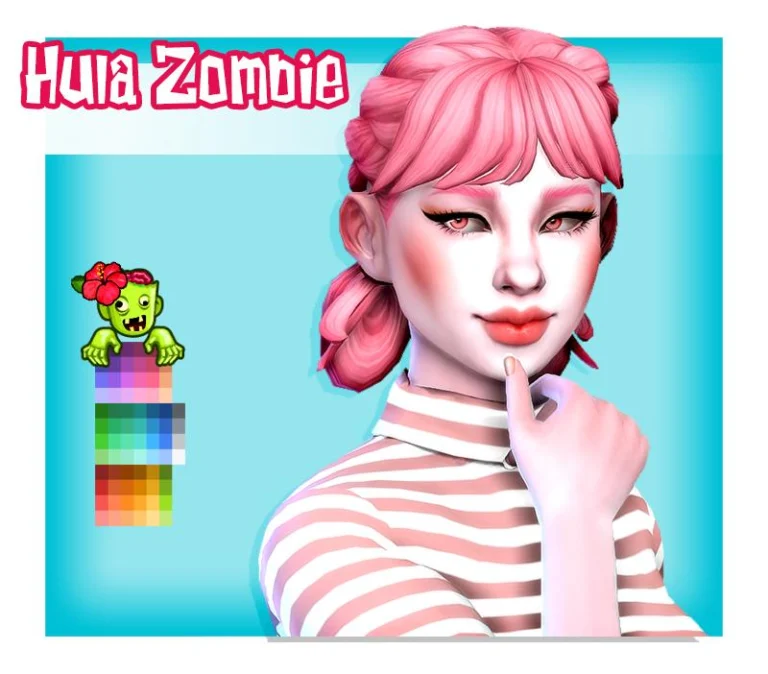 Wattson Hair Recolor in Noodles Sorbet - Free Add-on, Mesh Required