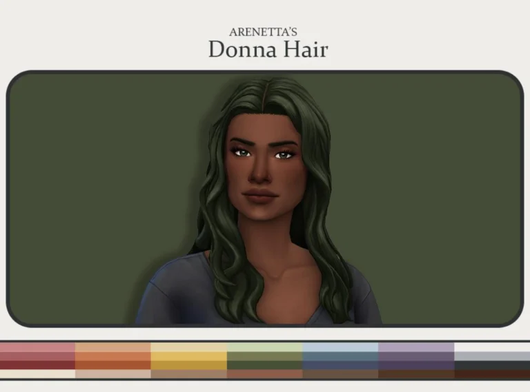 Arenetta's Donna Hair Expansion: 28 Historian Palette Colors + Essential Mesh