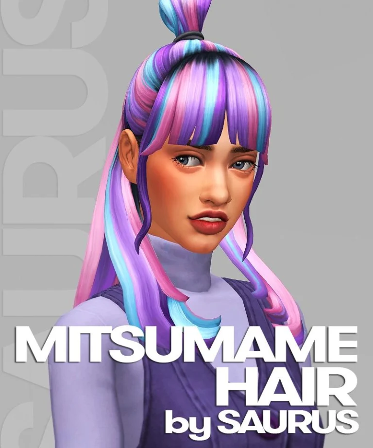 ✨Mitsumame Hair by Saurus✨ Rainbow BGCHat, 18 Swatches, Full LODs, Early Access