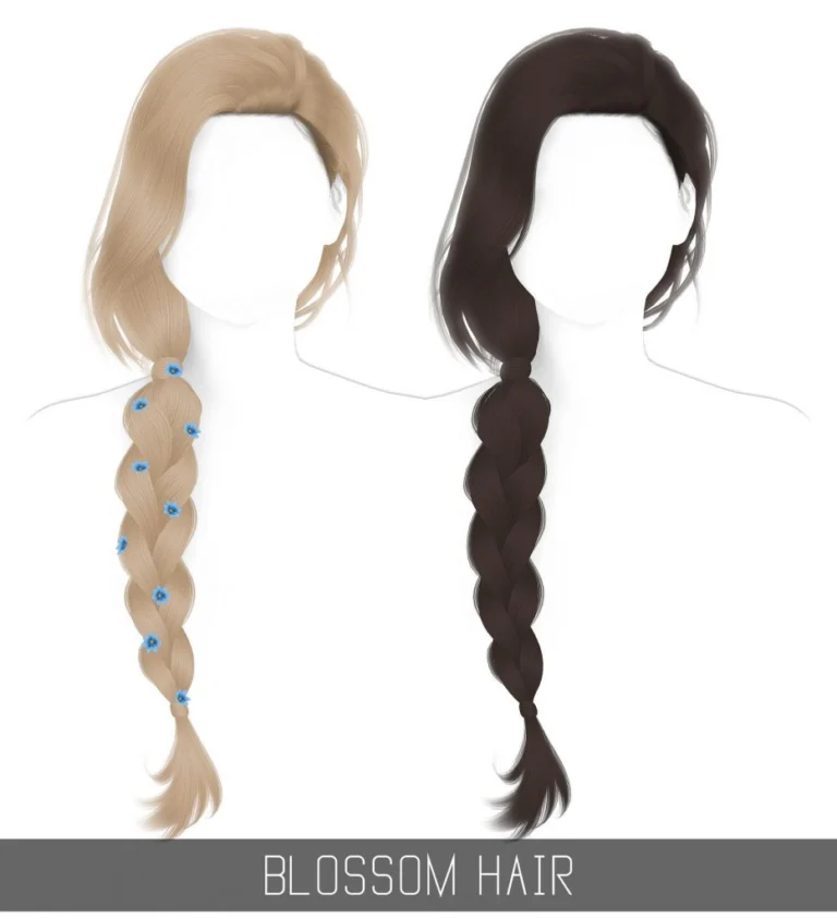 Three Strand Braid Hairstyle with Flower Accessory [Alpha]