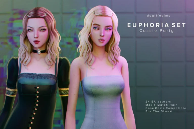 Euphoria Set: Cassie Party - New Mesh, 24 Colors, Hat Clips, HQ Options
