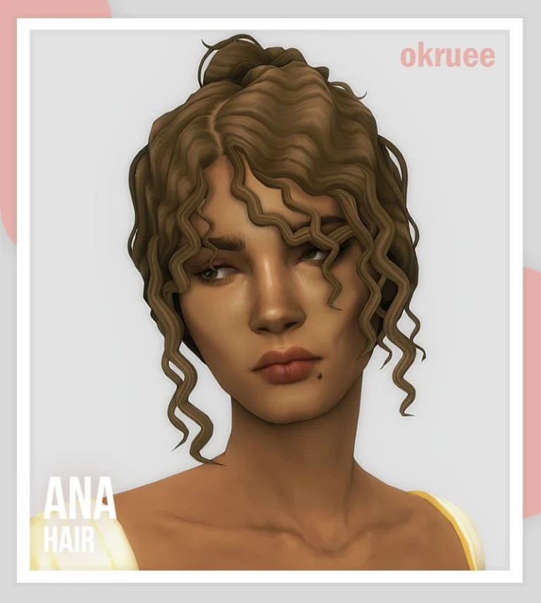 Exclusive Ana Hair Mesh V2: BGC, Hat-Compatible, 18 EA Colors