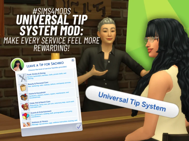 Tipping Just Got Better in The Sims 4 With This Universal Tip System Mod! 6 Universal Tip System