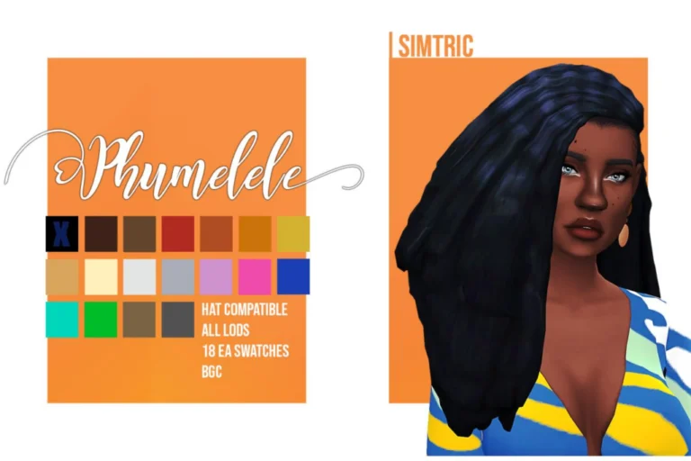 Eco Living Hairstyle Edit: Hat-Compatible, BGC, 18 EA Swatches, All LODs