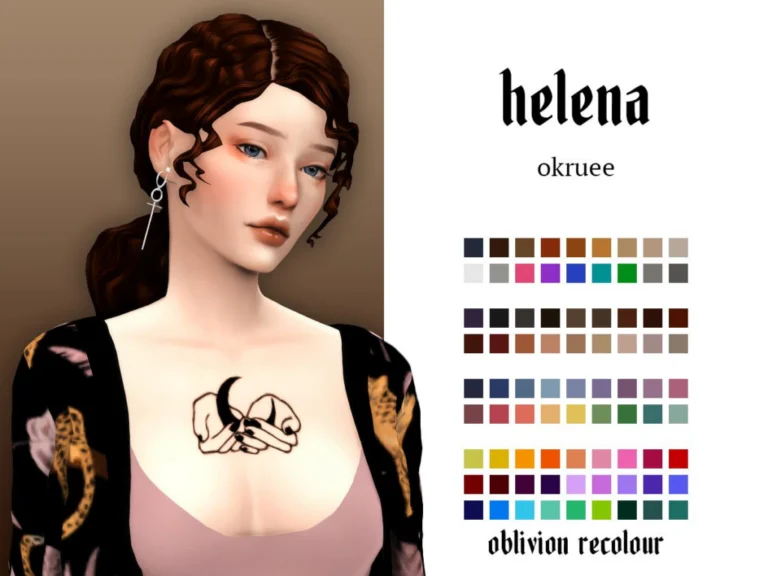 Helena Oblivion Palette: Base Game, Hat-Compatible, Custom Thumbnail, Mesh Included