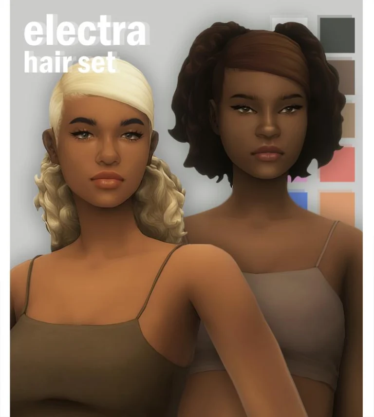 Electra Hair Set: Two Styles, BGC, Hat-Compatible, 18 EA Colors