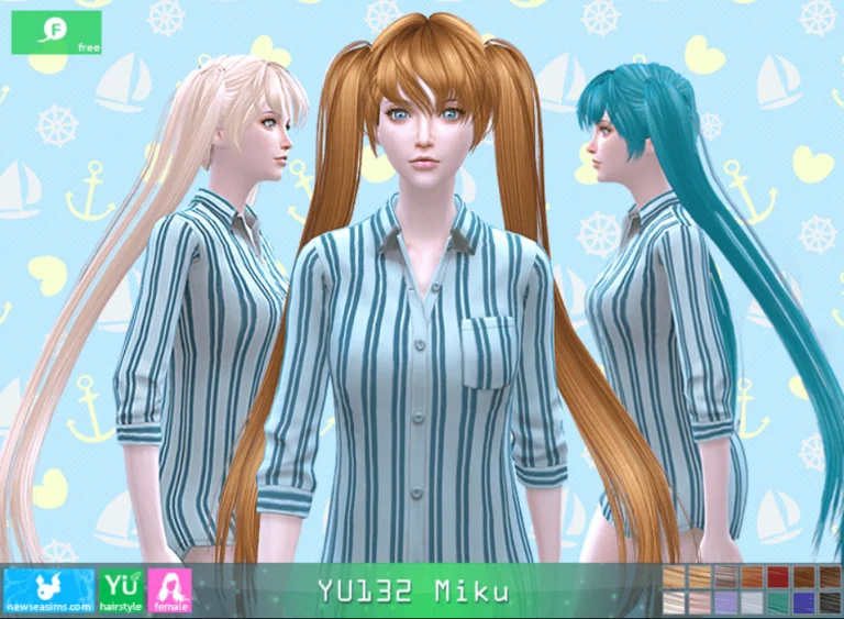NewSea’s Yu132 Miku hair – Long hairstyles
