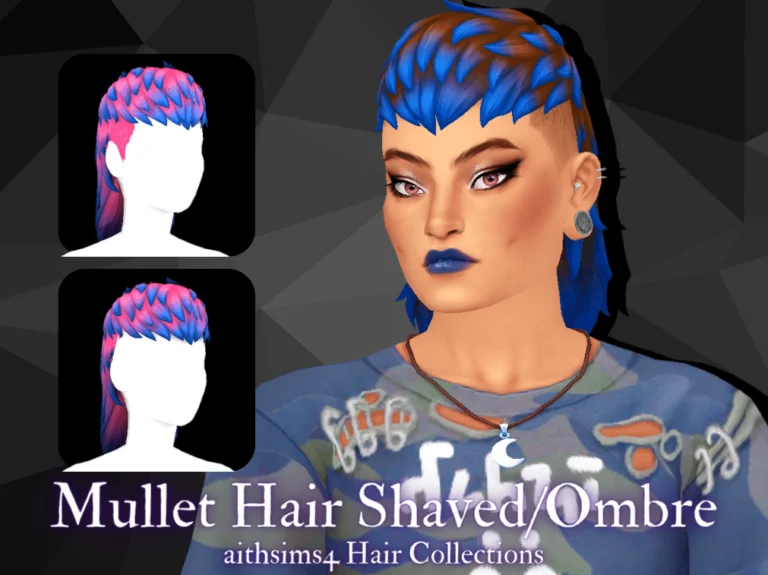 Mullet Hairstyle with Shaved Sides for Female [MM]