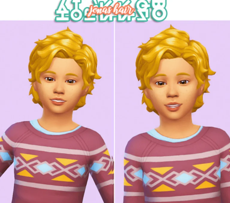 Jonas sims 4 male child hair