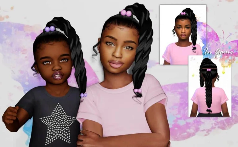 Braided Ponytail Hairstyle for Child and Toddler
