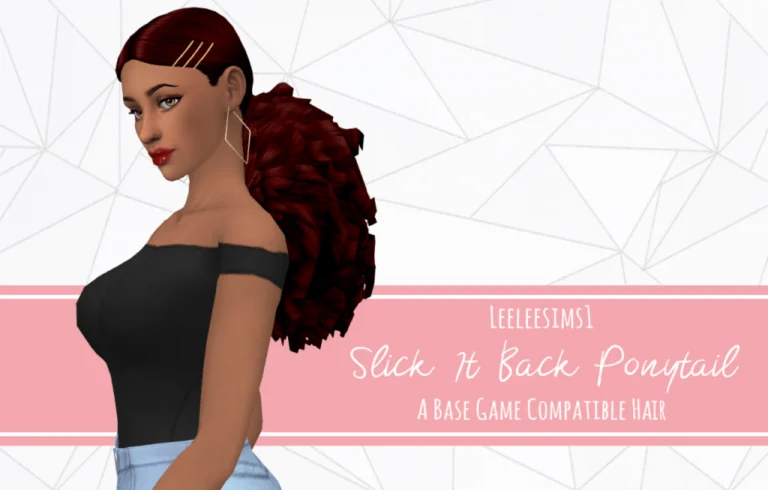 slick it back ponytail by leeleesims1