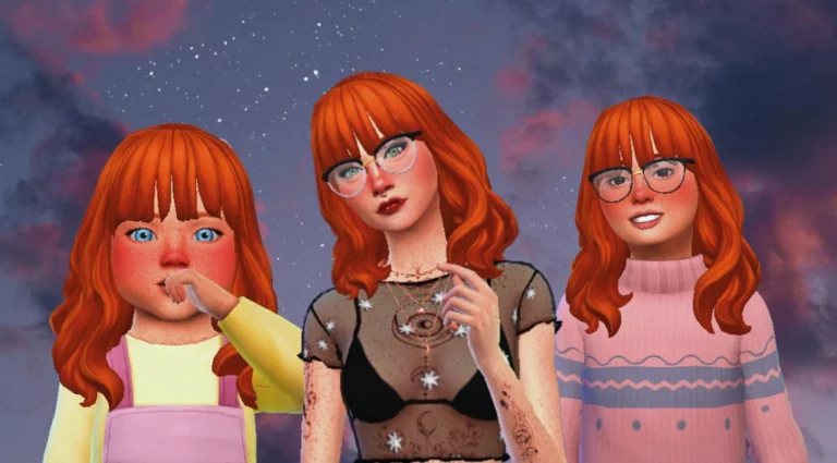 Edlynne Hair: Toddler to Elder, EA Defaults, Noodles Sorbet Swatches, Custom Mesh