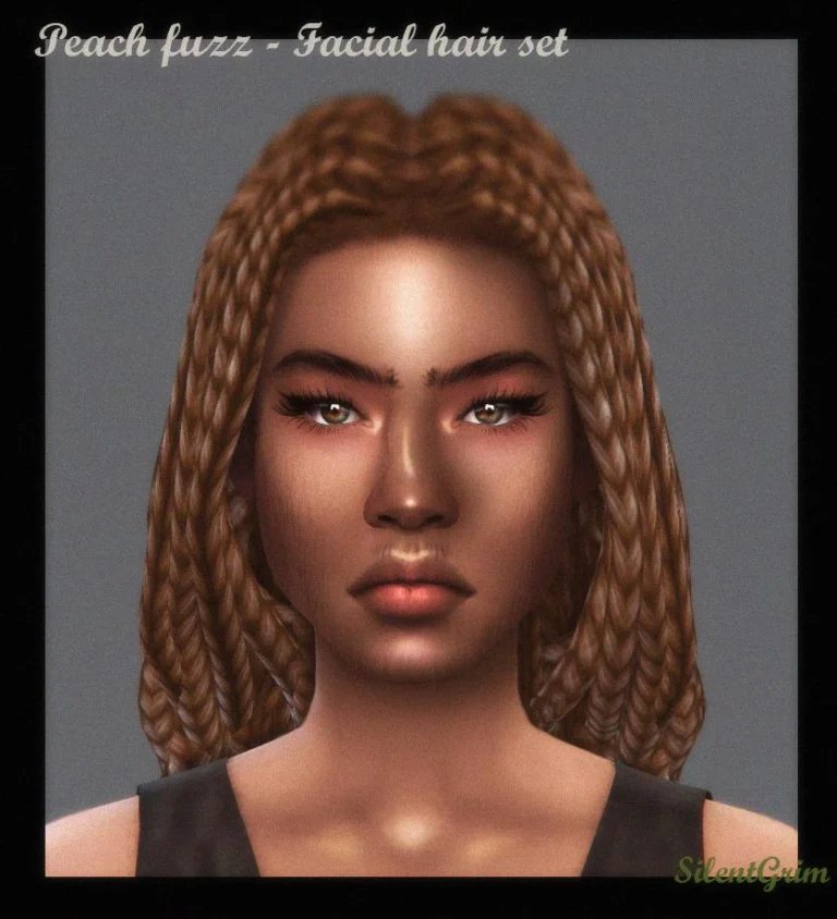Peach Fuzz Facial Hair Set: 19 Swatches, BGC, PSD Included