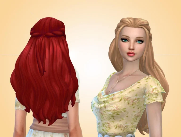 Lisa's Hairstyle: New Sims Hair, 18 Colors, Base Game-Compatible