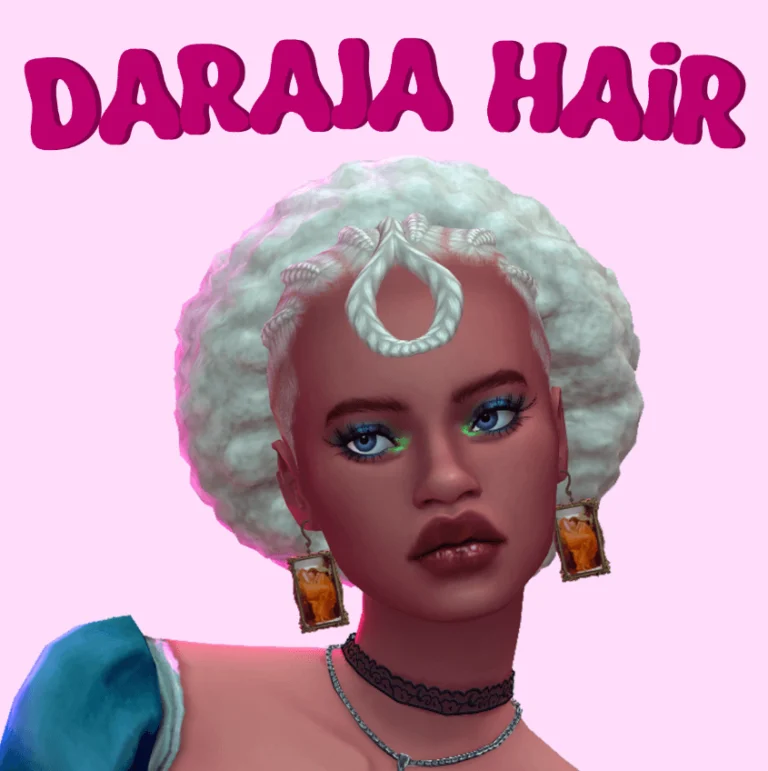 Braids with Big Afro Bun Hairstyle for Female [MM]