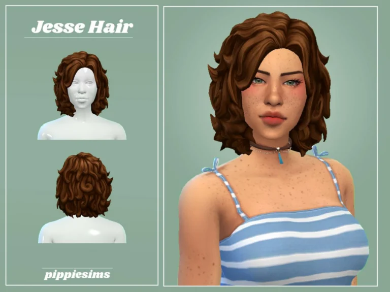 Jesse Hair: BGC18 EA Colors, Modified Maxis, All LODs Included