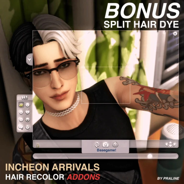 Incheon Arrivals BG Hair Recolor Addons by Pralinesims