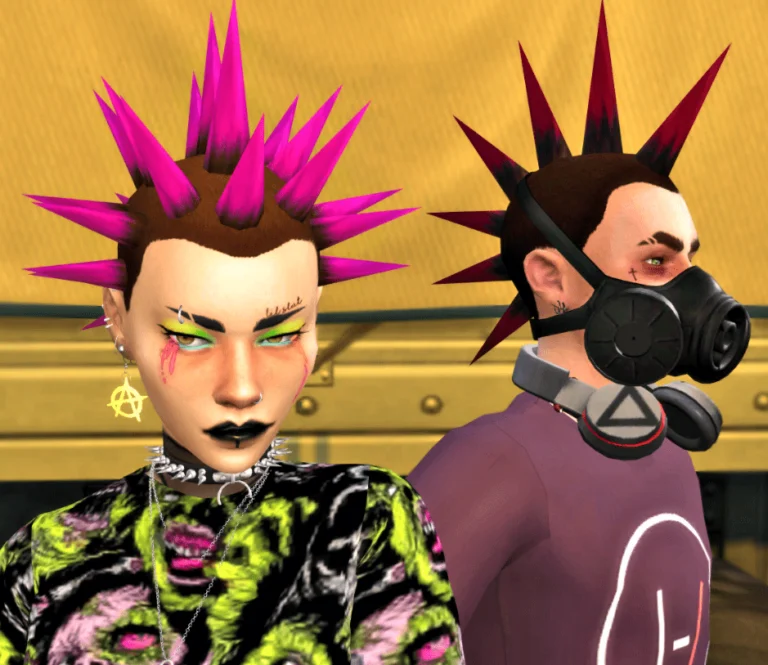 Cherrybomb & Vicious Hair by Sims4Satan