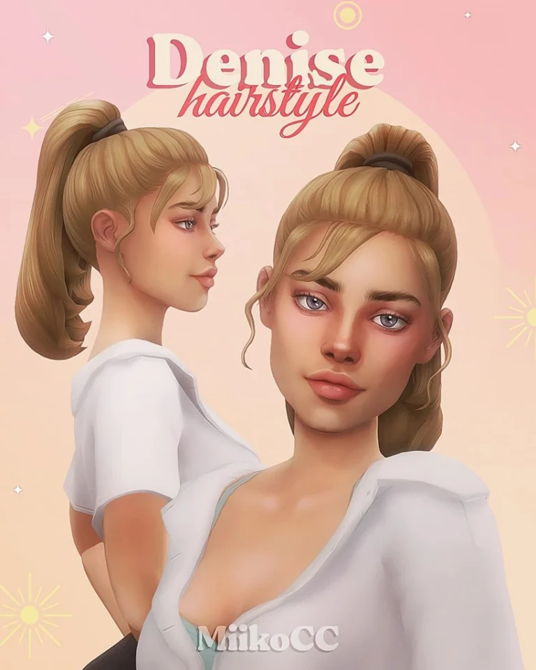 90s Ponytail Hairstyle with Bangs [MM]