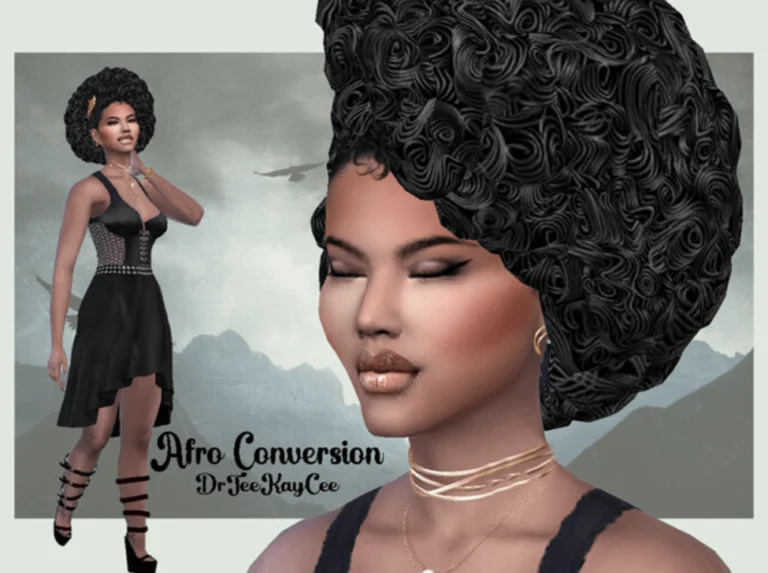 Afro Curls Conversion – sims 4 afro