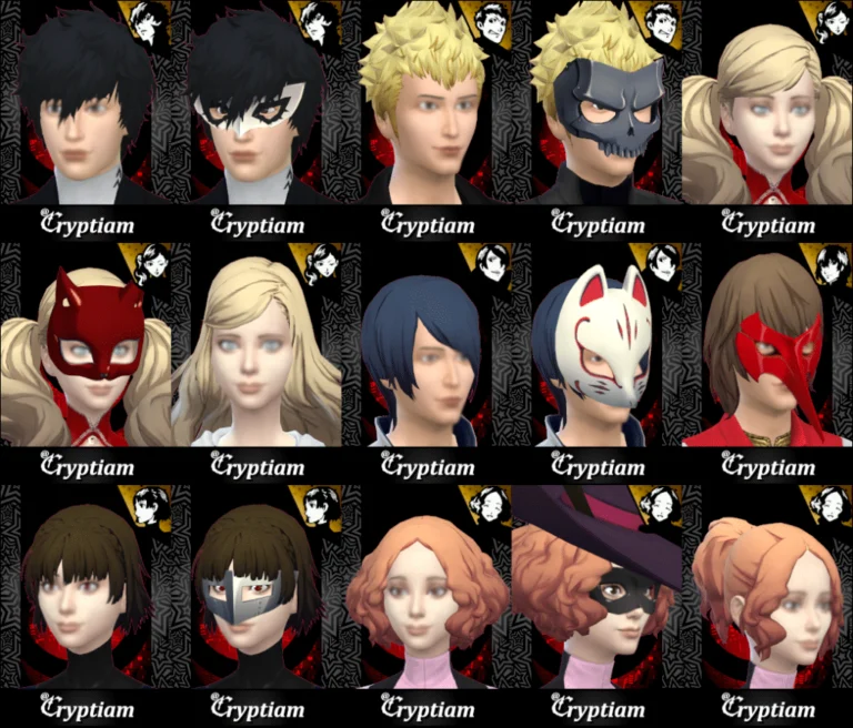 Persona 5: Phantom Thieves Hair Pack