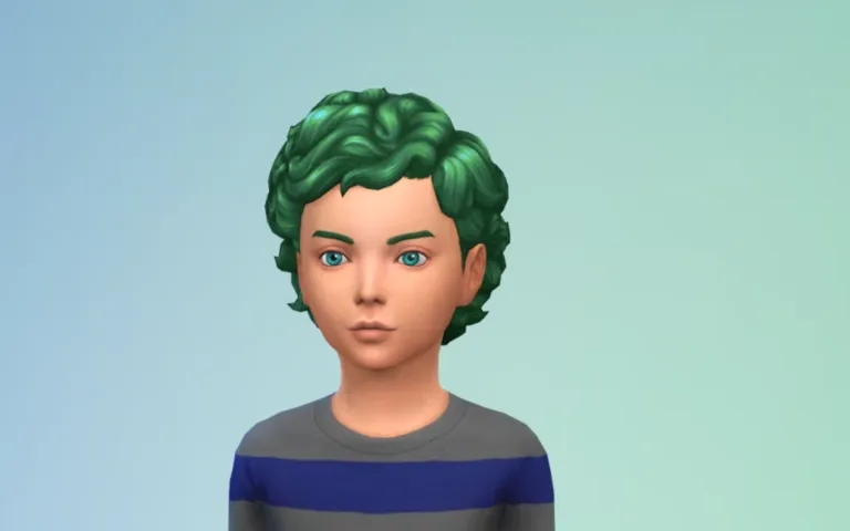 sims 4 green hair swatches for toddlers and kids