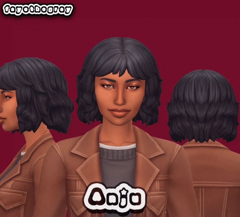 Anju Short Thick Hairstyle with Full Bangs for Female [MM]