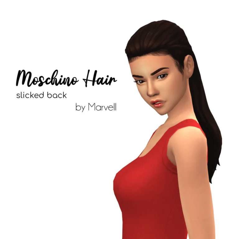 moschino slicked back hair by marvell