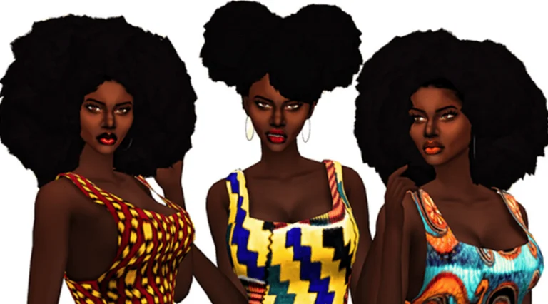 Glorianasims sims 4 afro