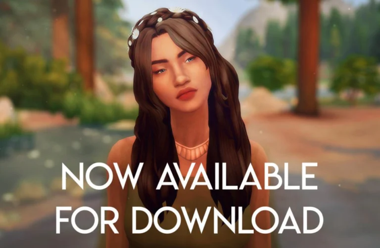Hazel Hair: Early Access, Fluffy Waves, Daisy Braid Crown, 63 Swatches, Customizable