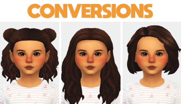Maxis Match Hairstyle Conversions by Loomellaa